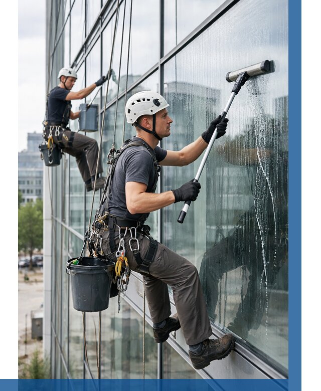 Мойка витражей альпинистами в Старой Руссе от 713 р. под ключ|ВЫСОТНИК-Срс