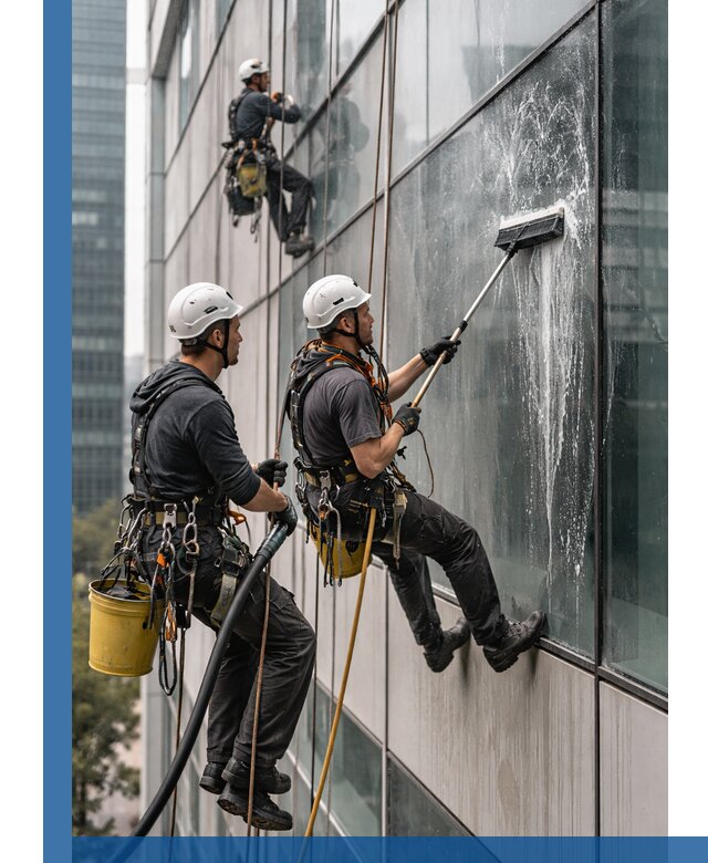Профессиональная высотная мойка фасадов зданий в Старой Руссе