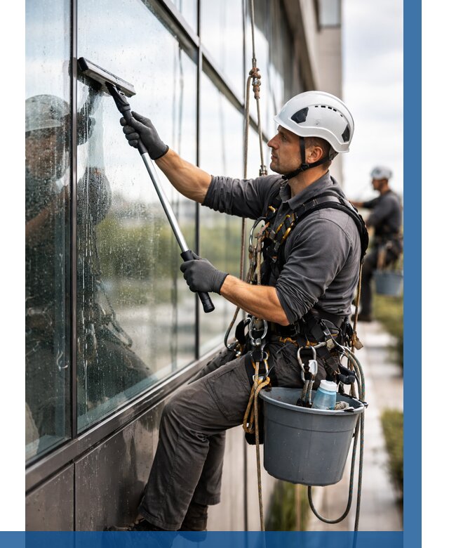 Мойка стеклянных фасадов в Старой Руссе от 204 р. | ВЫСОТНИК-Срс