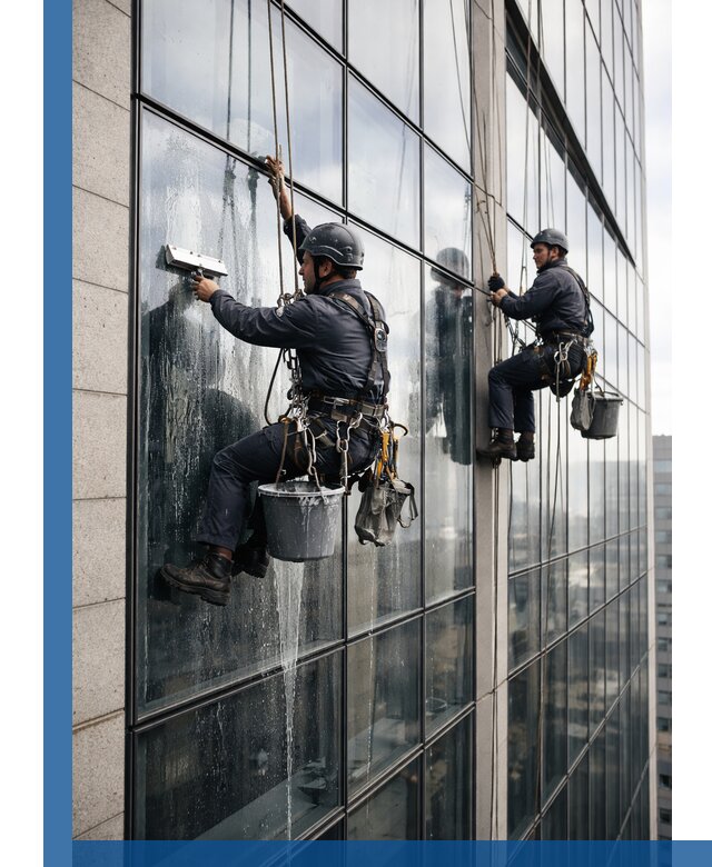 Профессиональная мойка стеклянных фасадов зданий в Старой Руссе