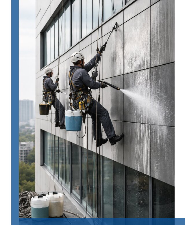 Профессиональная мойка вентилируемых фасадов в Старой Руссе