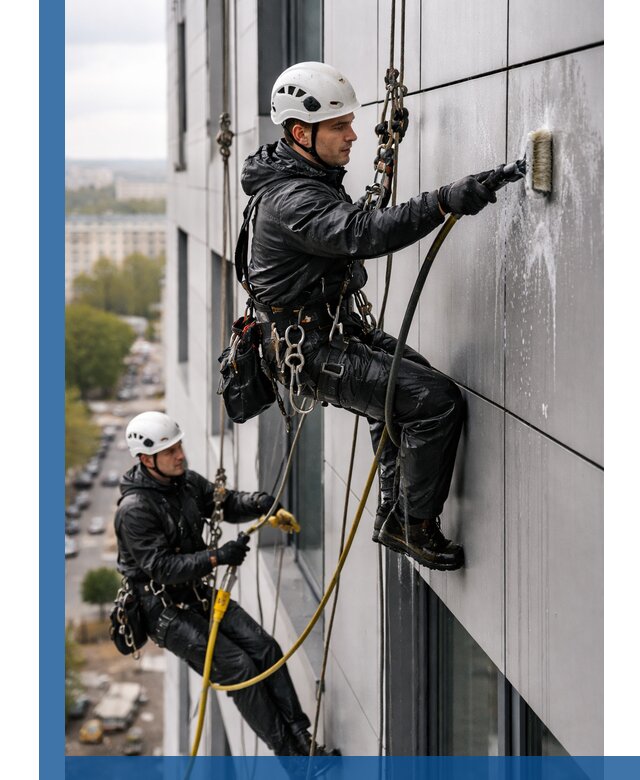 Профессиональная мойка фасада из композита в Старой Руссе