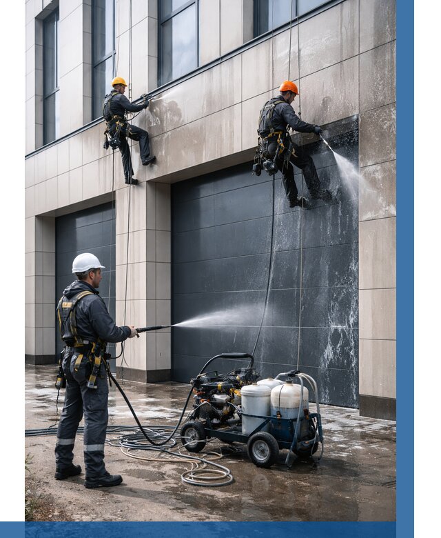 Послестроительная мойка фасада в Старой Руссе от 306 р. | ВЫСОТНИК-Срс