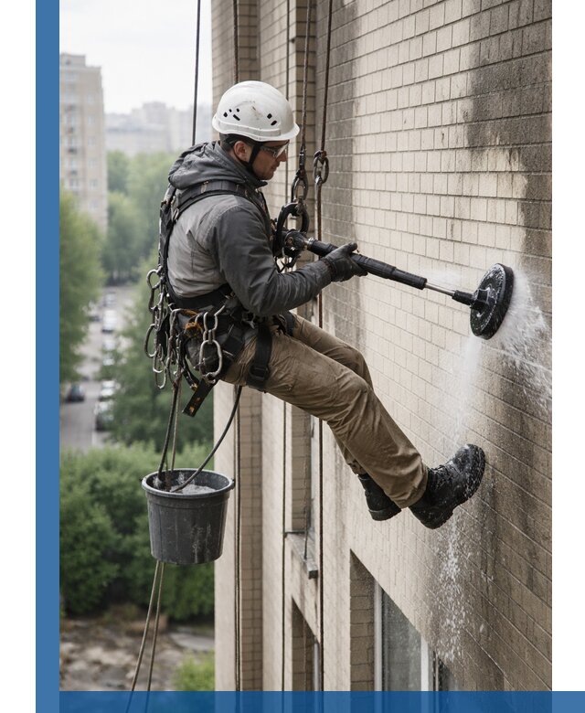 Очистка фасада от копоти в Старой Руссе профессионально и безопасно