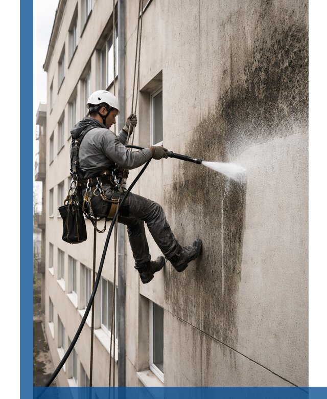 Профессиональная очистка фасадов от плесени в Старой Руссе