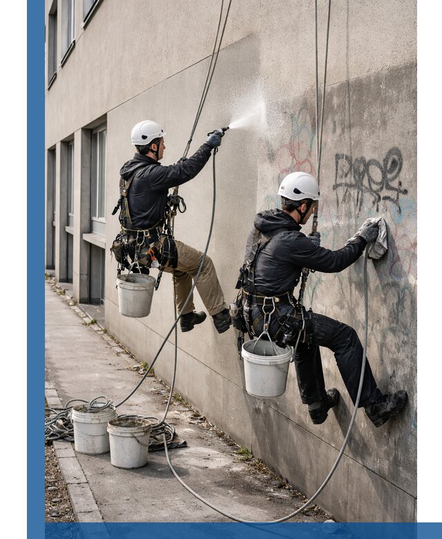 Антиграффити покрытие фасада с защитой от надписей в Старой Руссе