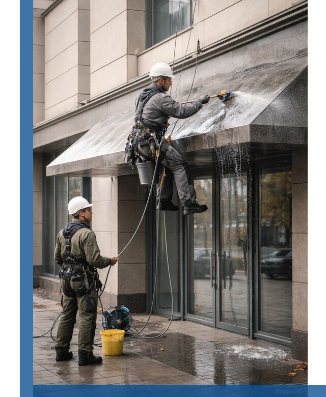 Профессиональная мойка козырьков и навесов в Старой Руссе