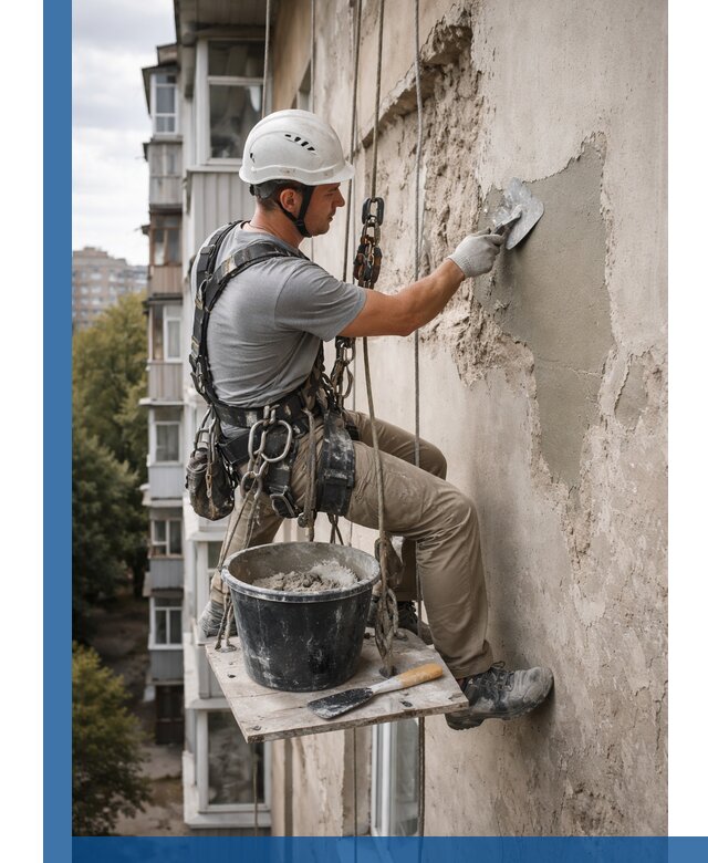 Восстановление фасадной штукатурки в Старой Руссе с гарантией качества