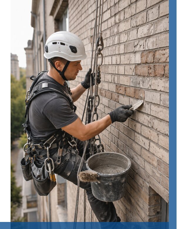 Ремонт кирпичной кладки фасада в Старой Руссе от 1834 р. | ВЫСОТНИК-Срс