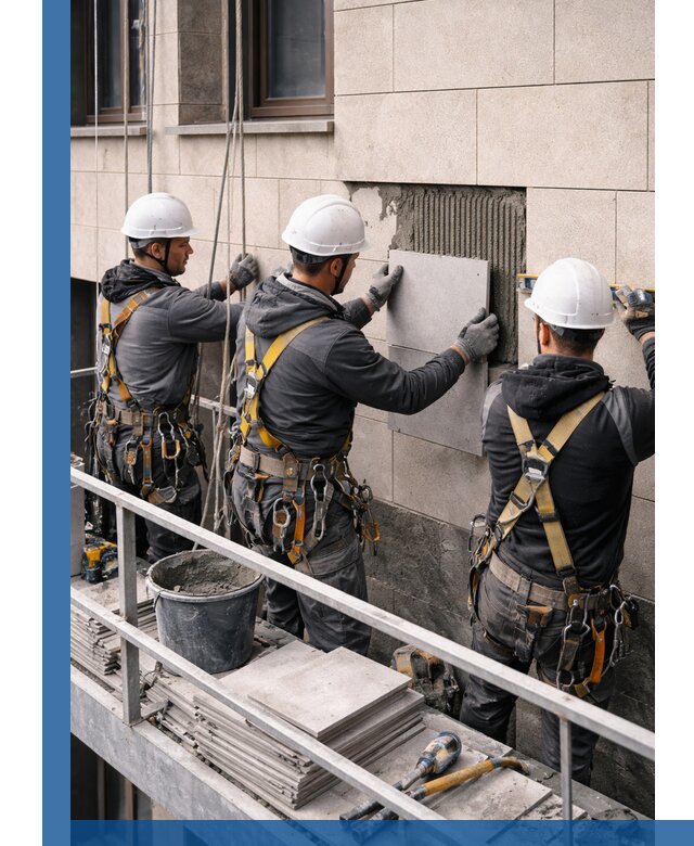 Ремонт облицовки фасада плиткой в Старой Руссе с гарантией