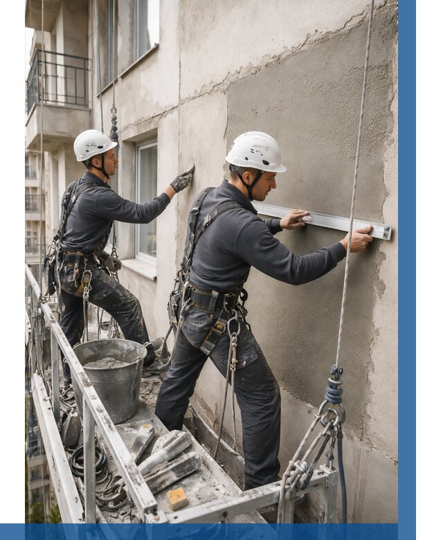 Штукатурка фасада на высоте в Старой Руссе от 917 р. | ВЫСОТНИК-Срс