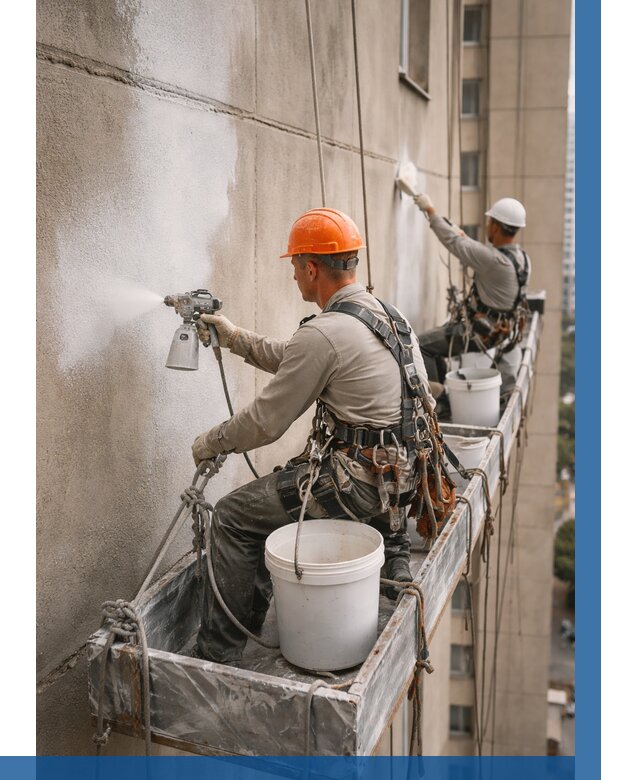 Грунтовка фасада на высоте в Старой Руссе от 122 р. | ВЫСОТНИК-Срс