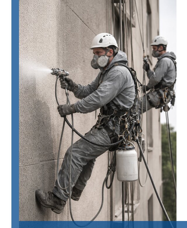 Безвоздушная покраска фасадов зданий в Старой Руссе профессионально