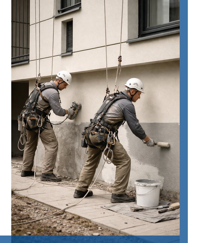 Окраска цоколя здания в Старой Руссе от 459 р. под ключ | ВЫСОТНИК-Срс