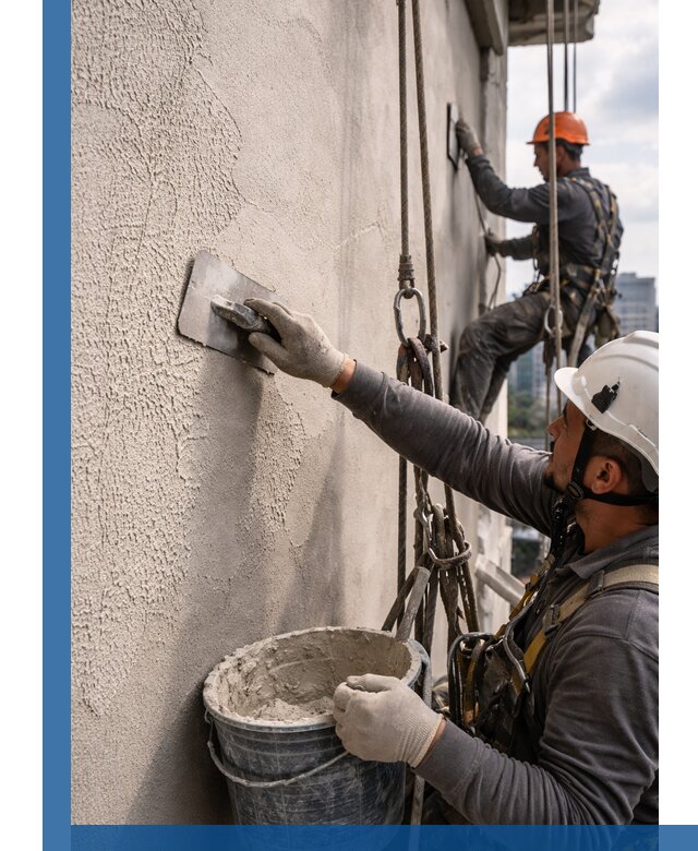 Декоративная штукатурка фасада с утеплением и защитой в Старой Руссе