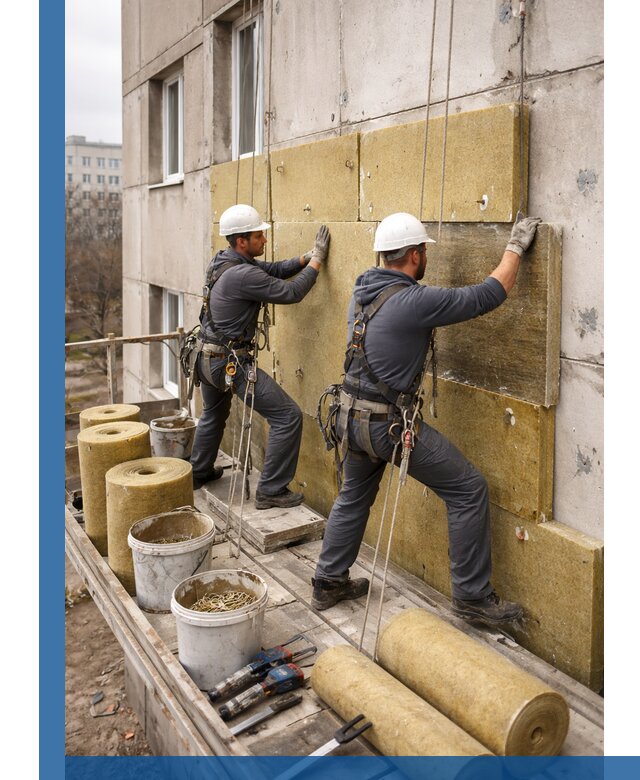 Утепление фасада минватой в Старой Руссе под ключ с гарантией