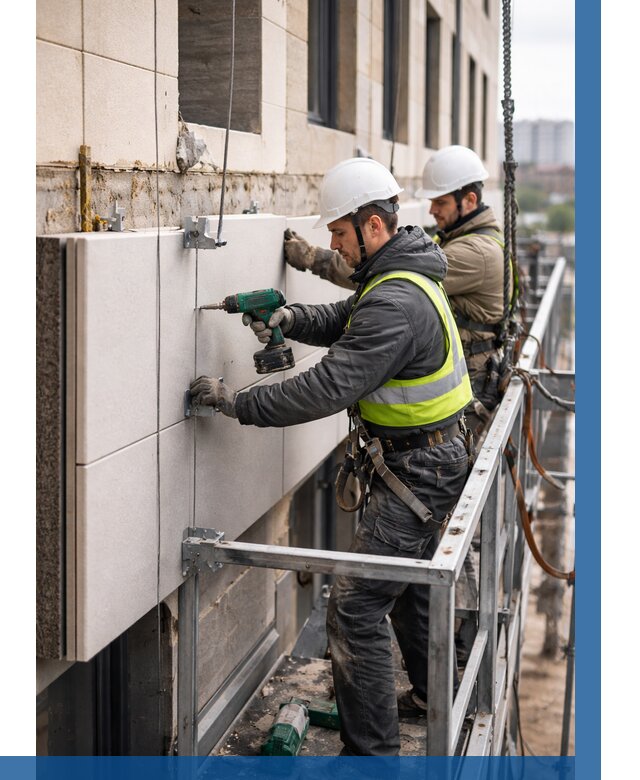 Монтаж фасадных термопанелей в Старой Руссе от 1529 р. | ВЫСОТНИК-Срс