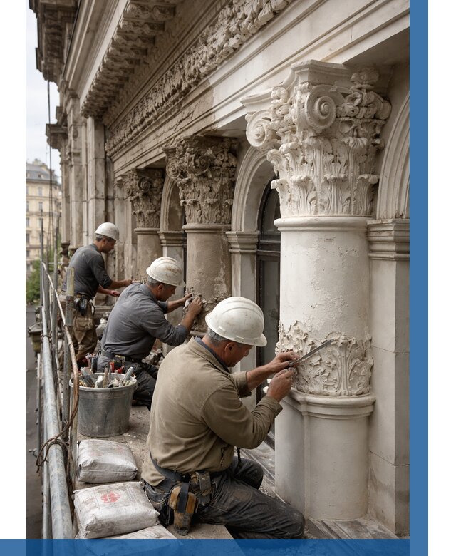 Реставрация фасадной лепнины в Старой Руссе от 2548 р. | ВЫСОТНИК-Срс