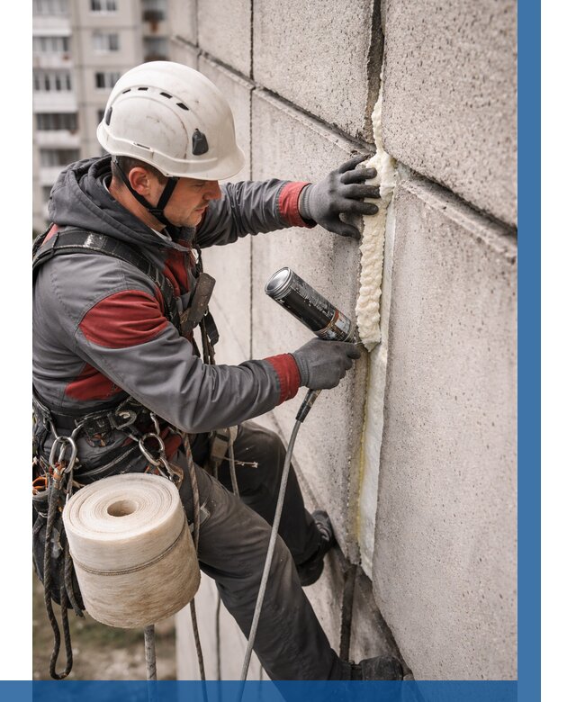 Утепление межпанельных швов в Старой Руссе от 713 р. | ВЫСОТНИК-Срс