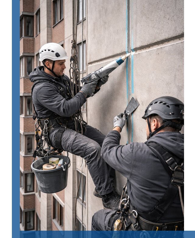 Вторичная герметизация швов фасада и кровли в Старой Руссе