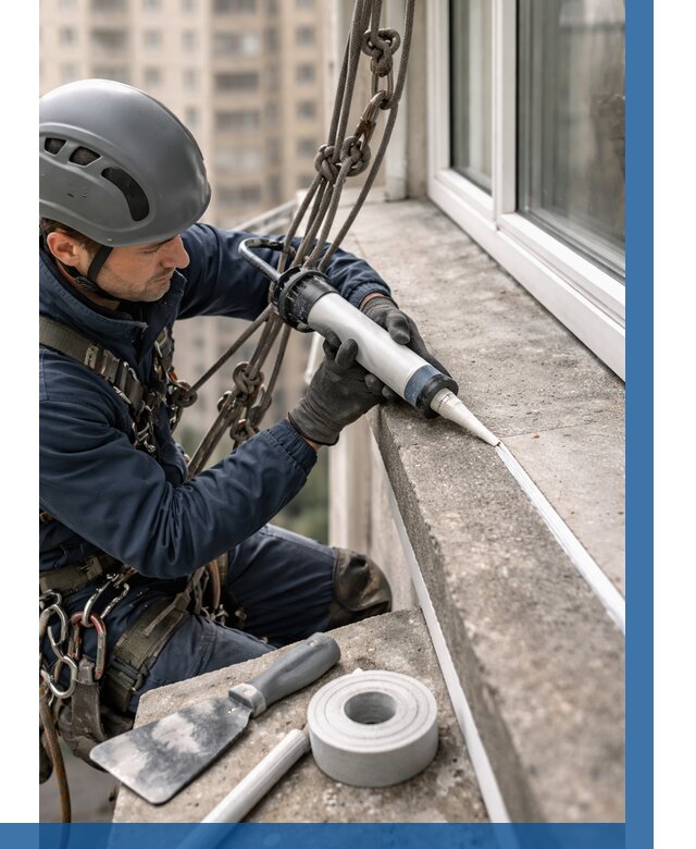 Герметизация балконного козырька в Старой Руссе от 4586 р. | ВЫСОТНИК-Срс