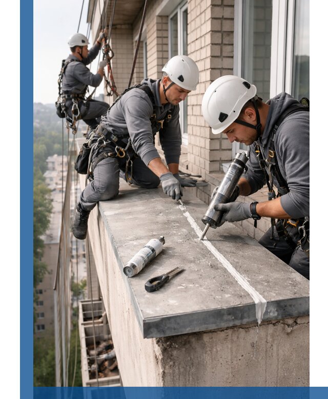 Герметизация балконного козырька в Старой Руссе профессионально