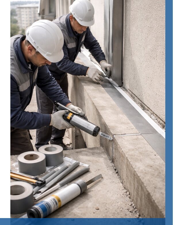 Герметизация примыкания балкона в Старой Руссе от 4586 р. | ВЫСОТНИК-Срс