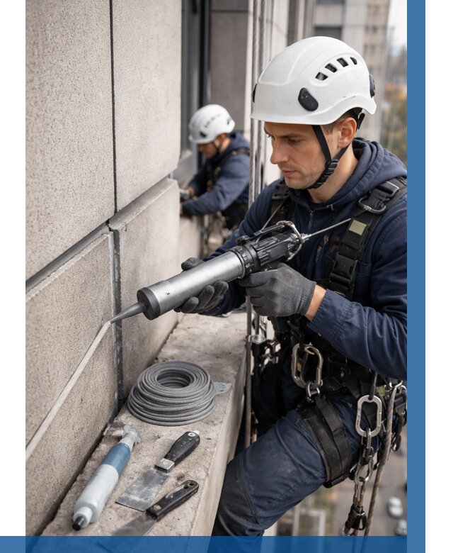 Герметизация деформационных швов фасада в Старой Руссе от 713 | ВЫСОТНИК-Срс