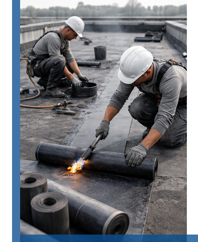 Ремонт рулонной кровли в Старой Руссе герметизация и восстановление