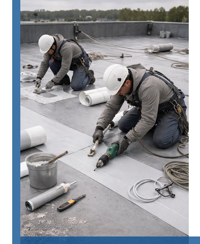 Ремонт мембранной кровли в Старой Руссе качественно и с гарантией