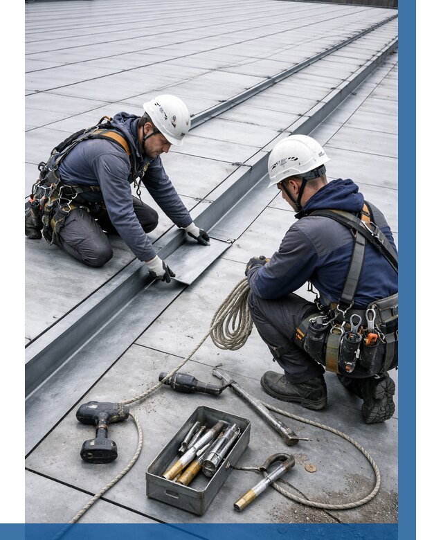 Ремонт фальцевой кровли в Старой Руссе от 713 р. | ВЫСОТНИК-Срс