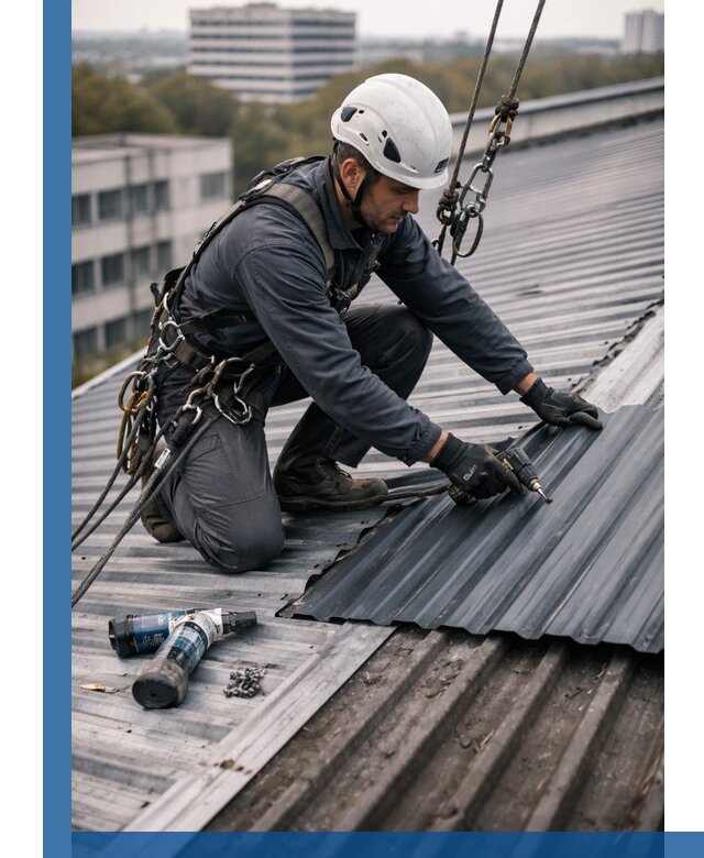 Ремонт профнастила на кровле в Старой Руссе, работы под ключ