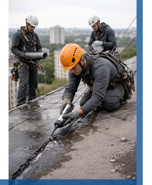 Устранение протечек кровли в Старой Руссе от 12228 р. | ВЫСОТНИК-Срс
