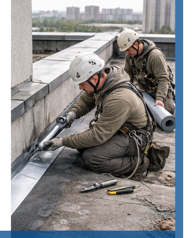 Ремонт кровельных примыканий в Старой Руссе от 1223 р. | ВЫСОТНИК-Срс