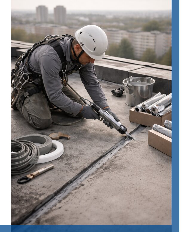 Герметизация швов кровли в Старой Руссе от 459 р./м2 | ВЫСОТНИК-Срс