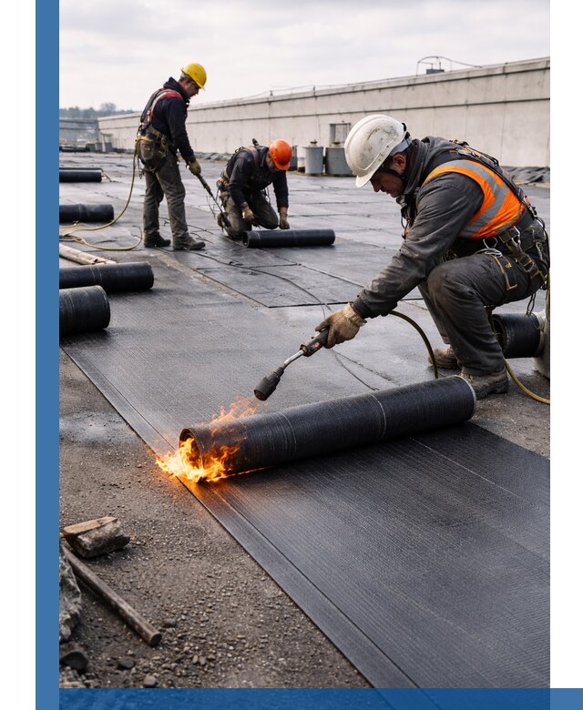 Монтаж наплавляемой кровли в Старой Руссе профессионально