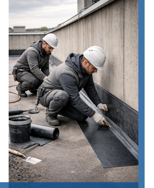 Гидроизоляция примыканий на кровле в Старой Руссе от 917 р. | ВЫСОТНИК-Срс