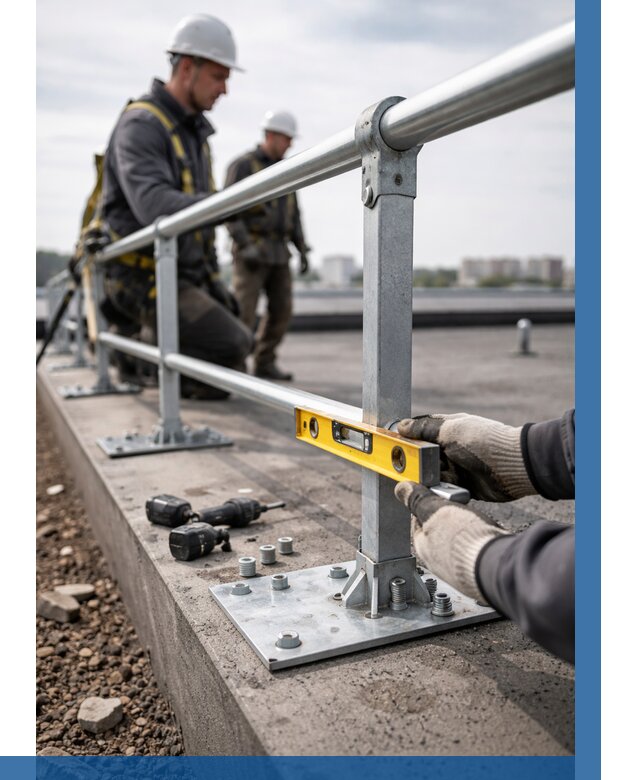 Монтаж кровельного ограждения в Старой Руссе от 1223 р. | ВЫСОТНИК-Срс