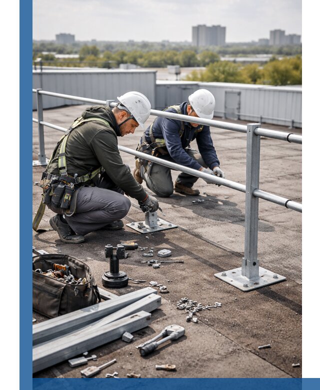 Монтаж кровельного ограждения в Старой Руссе под ключ с гарантией