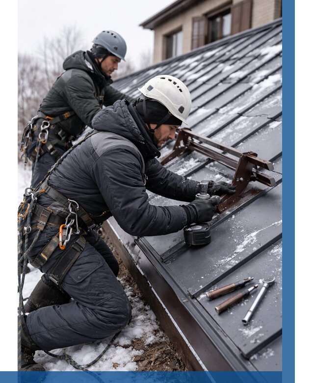 Монтаж снегозадержателей в Старой Руссе от 459 р. | ВЫСОТНИК-Срс