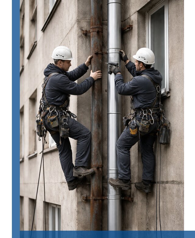 Замена водосточных труб в Старой Руссе: монтаж и демонтаж под ключ