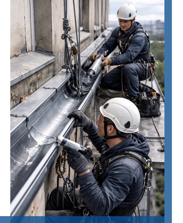 Ремонт водосточных желобов в Старой Руссе от 6624 р. | ВЫСОТНИК-Срс