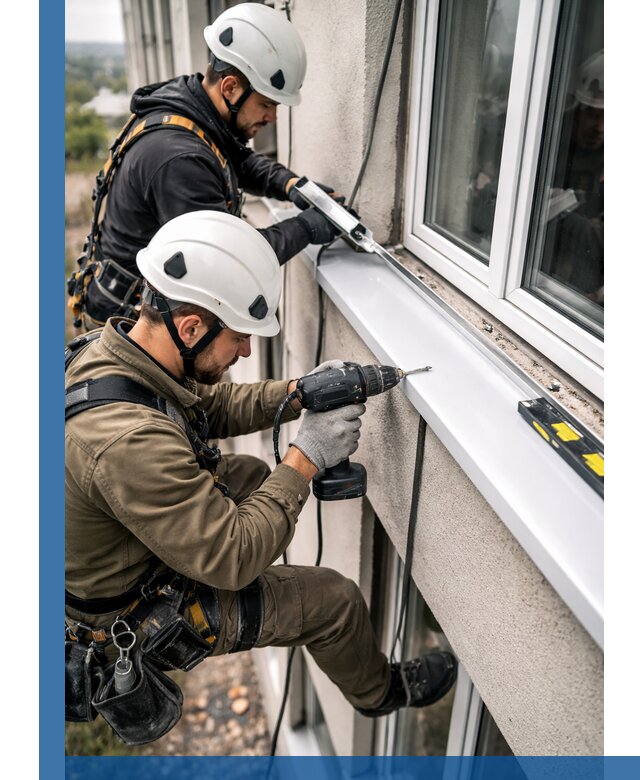 Профессиональный монтаж оконных отливов и отведения воды в Старой Руссе