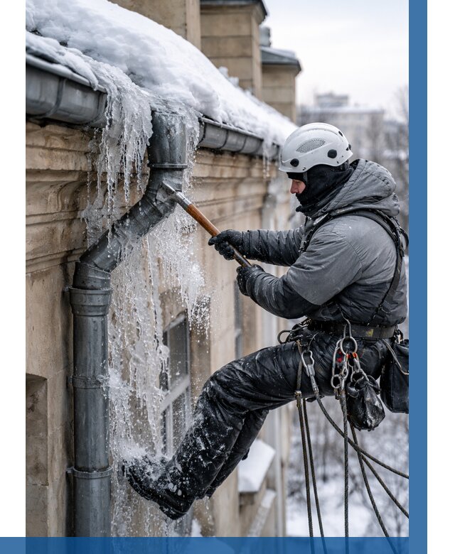 Очистка водостоков от льда в Старой Руссе от 3567 р. | ВЫСОТНИК-Срс