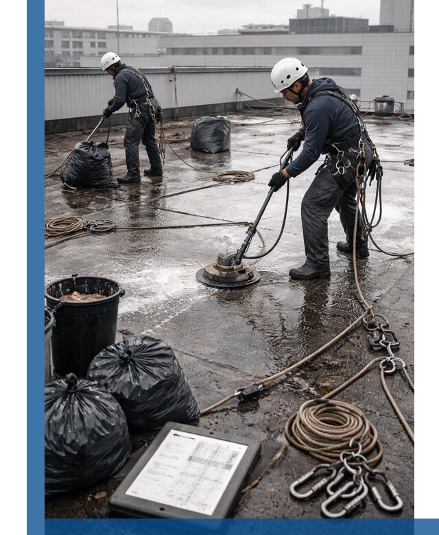 Плановая очистка кровли по графику в Старой Руссе для безопасности