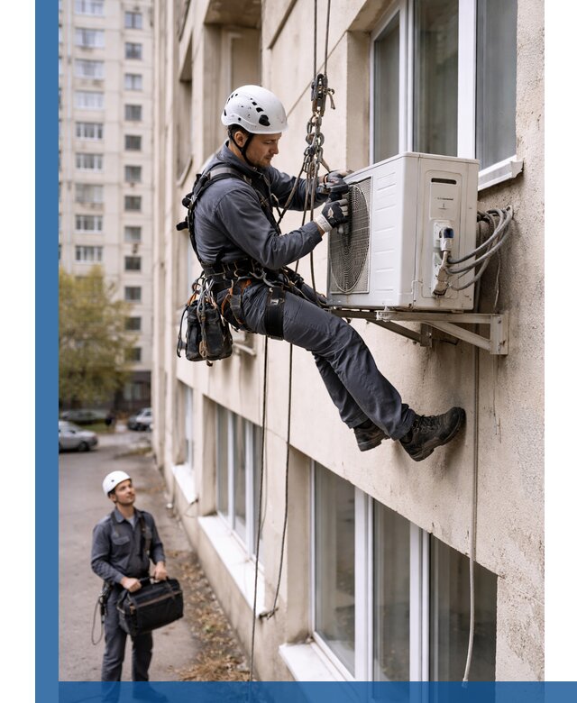 Демонтаж внешнего блока кондиционера в Старой Руссе профессионально