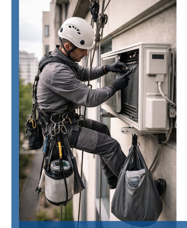 Обслуживание внешнего блока кондиционера в Старой Руссе профессионально