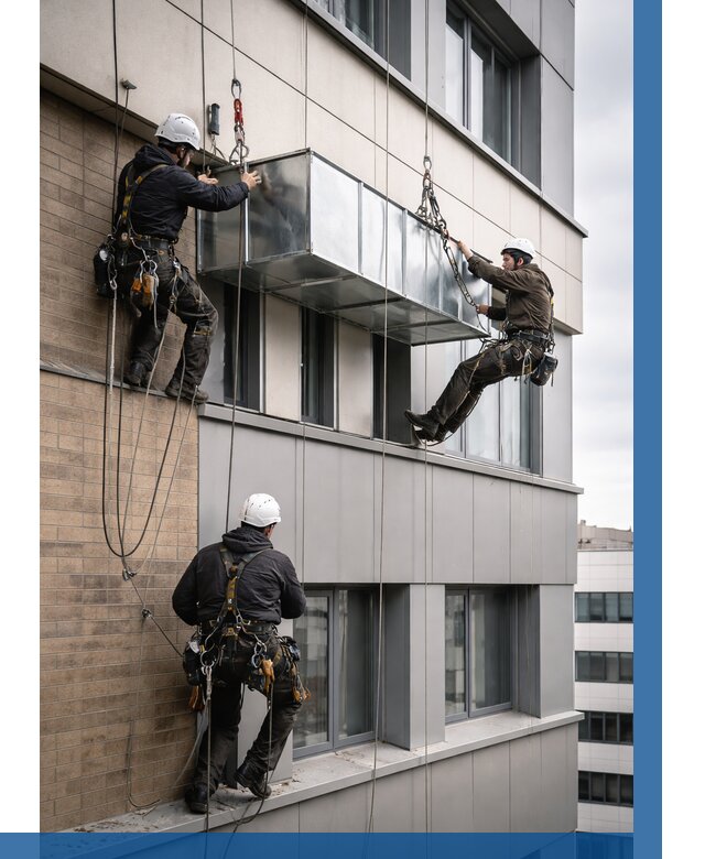 Монтаж воздуховодов на фасаде в Старой Руссе от 1529 р. | ВЫСОТНИК-Срс