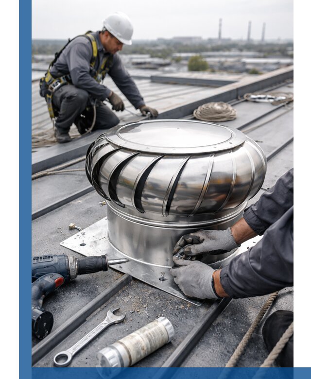 Установка дефлекторов на кровле в Старой Руссе профессионально