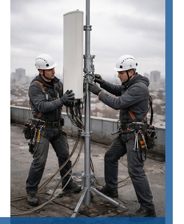 Монтаж антенн связи на крыше в Старой Руссе от 8662 р. | ВЫСОТНИК-Срс